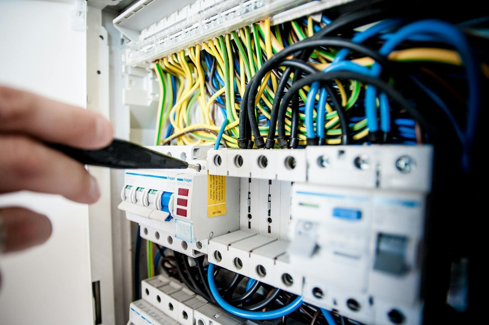 Operator working near enterprise infrastructure